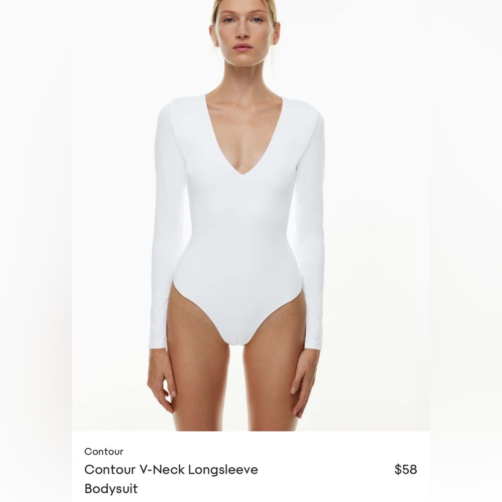 Aritzia Contour V-Neck Longsleeve Bodysuit
